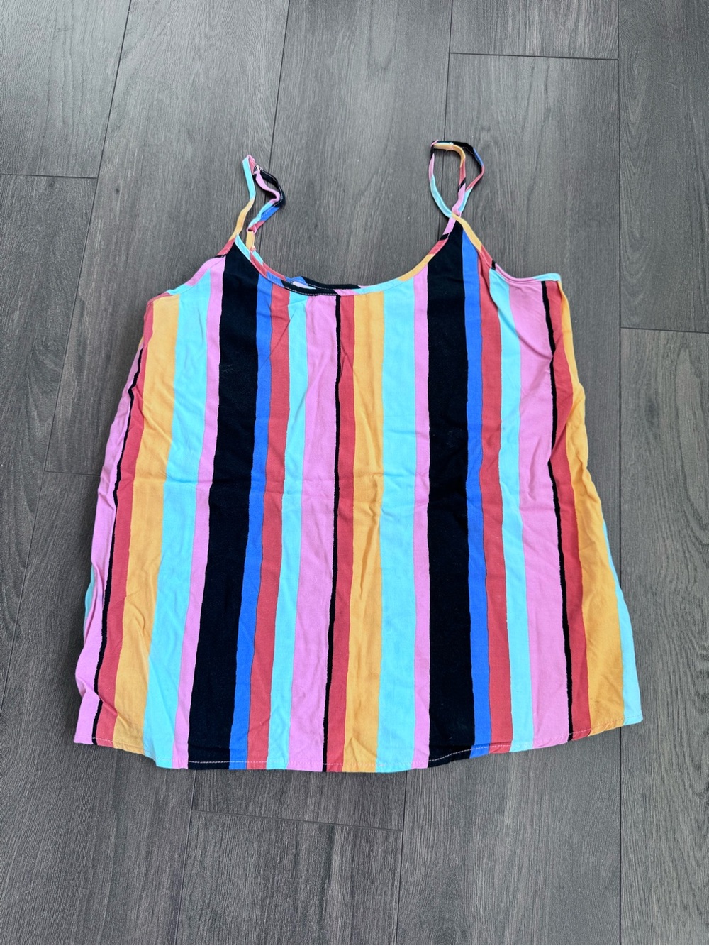Colourful stripe crop top cami